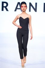 GRANDI Vancouver Fashion Week black strapless jumpsuit
