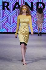 GRANDI Vancouver Fashion Week party girl yellow dress Black Iris lenses