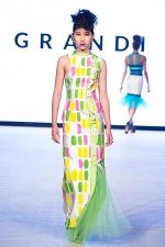 GRANDI Vancouver Fashion Week hand painted canvas dress