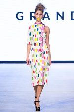 GRANDI Vancouver Fashion Week hand painted canvas dress